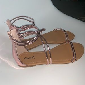 Pink Metallic Sandals